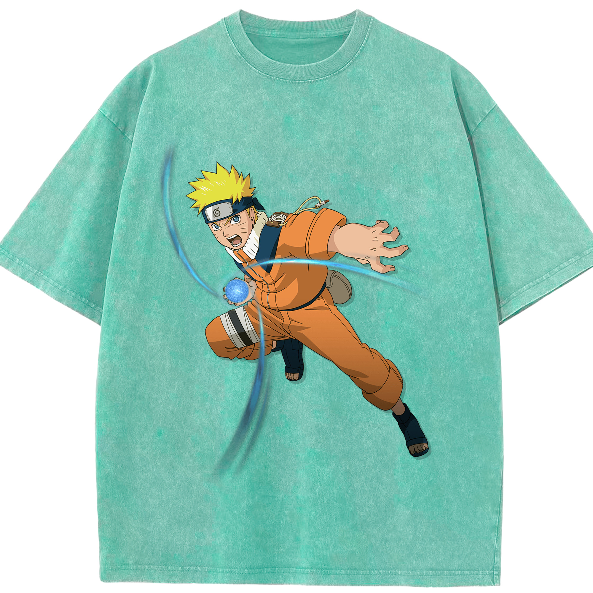 （画像用） NARUTO -ナルト- うずまき ナルト Uzumaki Naruto 綿100% ヴィンテージ風 半袖Tシャツ（フロントプリント）